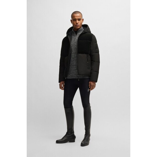 BOSS EQUESTRIAN gewatteerde corduroy jas Tomas black | S
