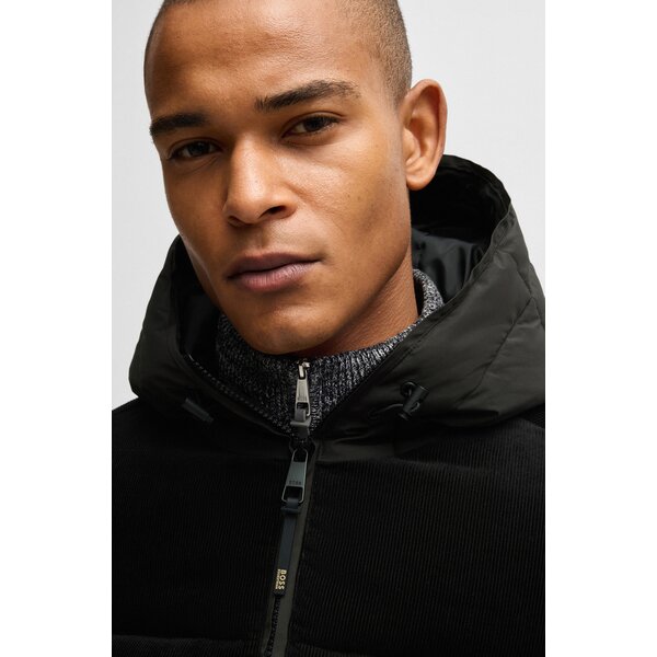 BOSS EQUESTRIAN gewatteerde corduroy jas Tomas black | S