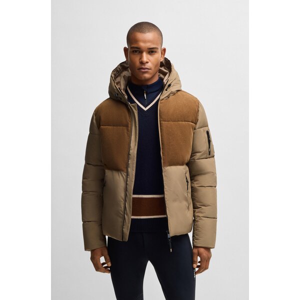 BOSS EQUESTRIAN gewatteerde corduroy jas Tomas camel | S