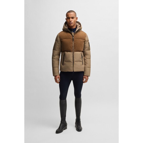BOSS EQUESTRIAN gewatteerde corduroy jas Tomas camel | S