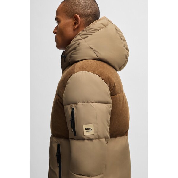 BOSS EQUESTRIAN gewatteerde corduroy jas Tomas camel | S