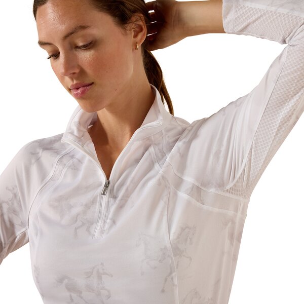 ARIAT functioneel shirt Sunstopper 3.0 white print | M