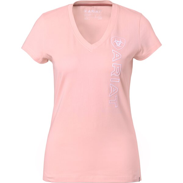 ARIAT T-Shirt Vertical Logo blush rose | XS