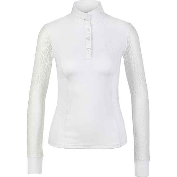 Cheval de Luxe Turniershirt mit Spitze white | M