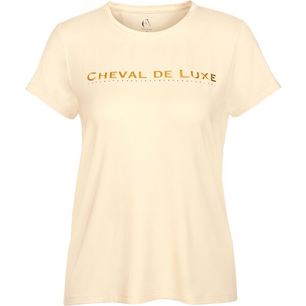 Cheval de Luxe T-Shirt mit Logoprint ecru | XXL