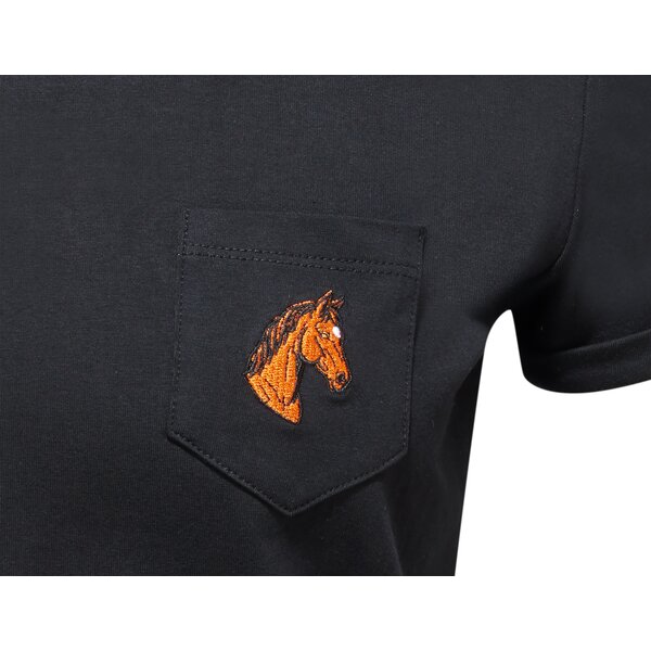 RIDE now T-shirt met paardenhoofd-borduursel 