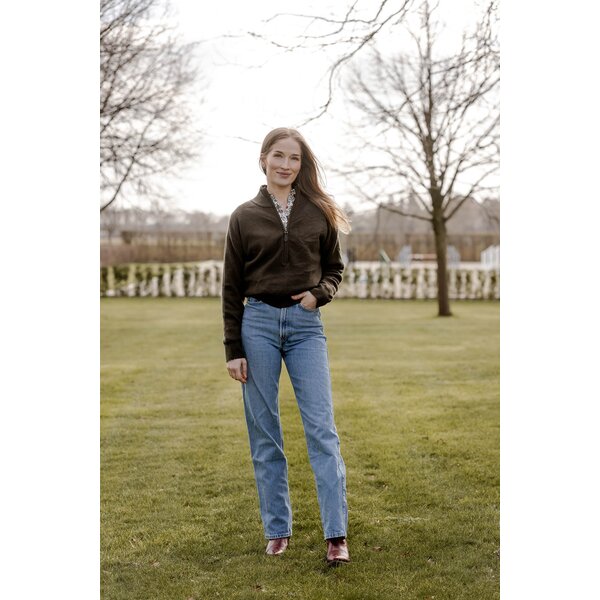 ARIAT sweater met halve ritssluiting Foxleigh 