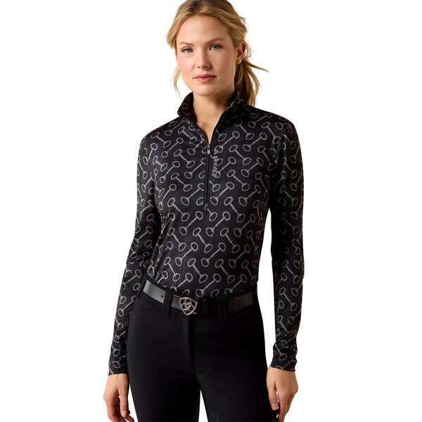 ARIAT functioneel shirt LunaVeil met halve ritssluiting 