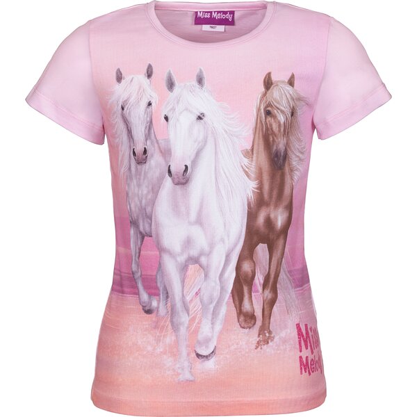 Miss Melody T-Shirt Pferdeherde rosa | 116