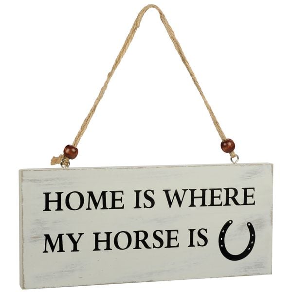 Holzschild HOME IS.. HORSE