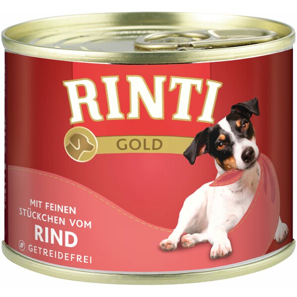 RINTI Nassfutter Gold 185g | Rind