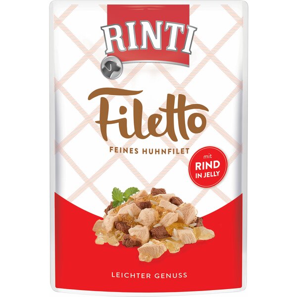 RINTI Nassfutter Filetto 100g | Huhn/Rind