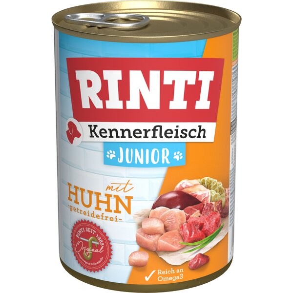 RINTI Nassfutter Kennerfleisch Junior 400g | Huhn