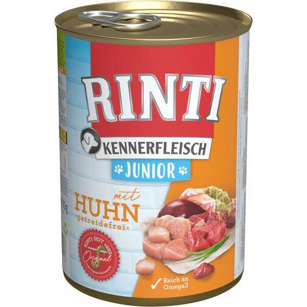 RINTI Nassfutter Kennerfleisch Junior 400g | Huhn