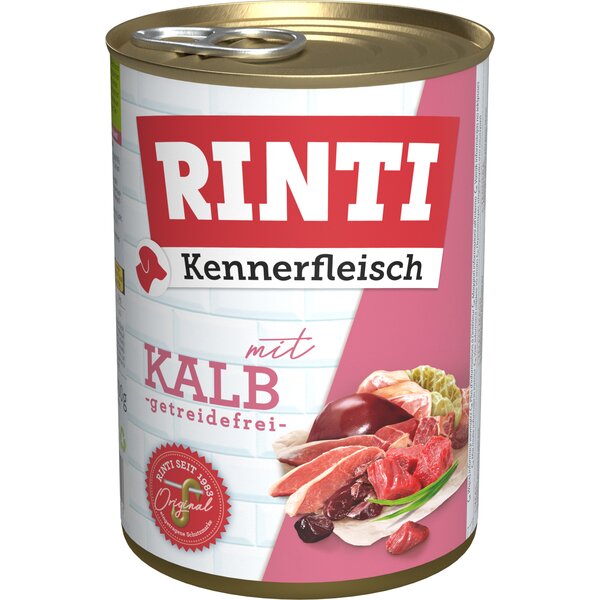 RINTI Nassfutter Kennerfleisch 400g | Kalb