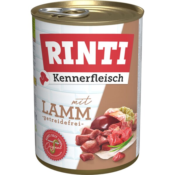 RINTI Nassfutter Kennerfleisch 400g | Lamm
