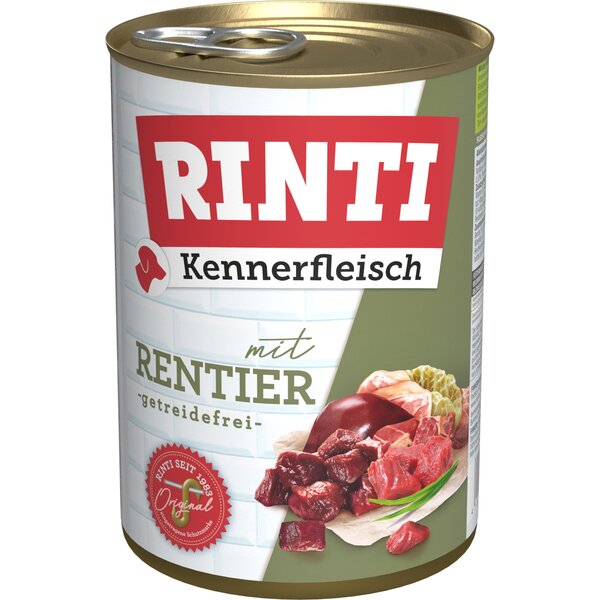 RINTI Nassfutter Kennerfleisch 800g | Rentier