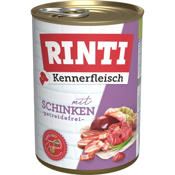 RINTI Nassfutter Kennerfleisch 400g | Schinken