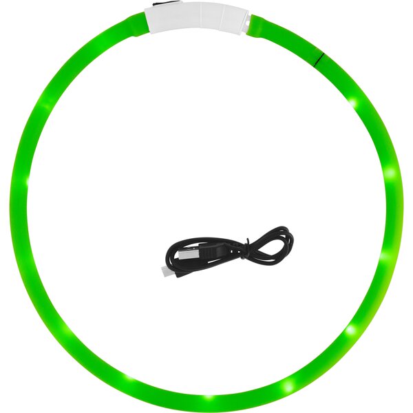 pawberry LED-Hundehalsband grün | 70 cm