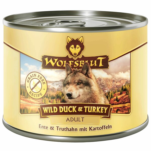 WOLFSBLUT Nassfutter Adult Wild Duck & Turkey 