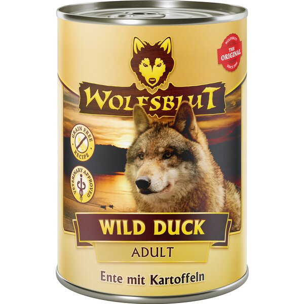 WOLFSBLUT Nassfutter Adult Wild Duck 395 g | Ente