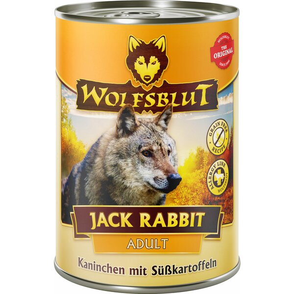 WOLFSBLUT Nassfutter Adult Jack Rabbit 395g | Kaninchen