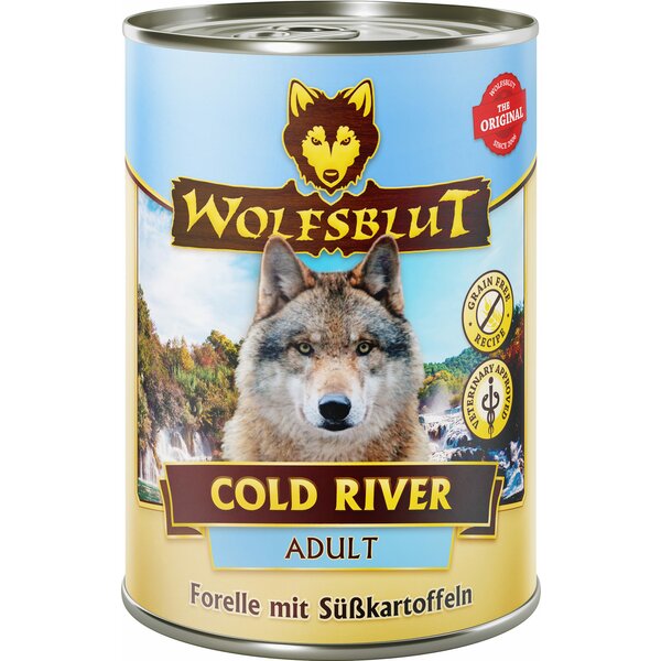 WOLFSBLUT Nassfutter Adult Cold River 395g | Forelle