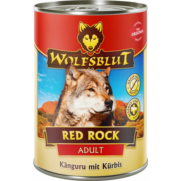 WOLFSBLUT Nassfutter Adult Red Rock 395g | Känguru