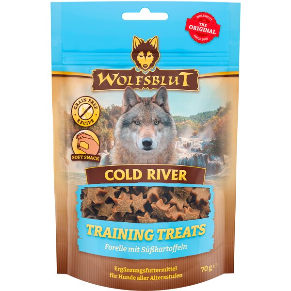 WOLFSBLUT Hundesnack Trainings Treats 70 g | Forelle