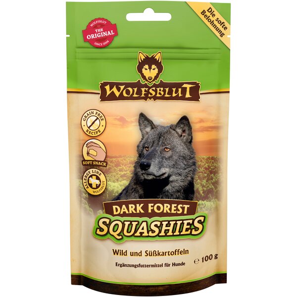 WOLFSBLUT Hundesnack Squashies 100 g | Wild & Süßkartoffel