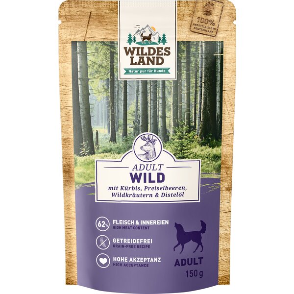 WILDES LAND Nassfutter Classic Adult 800 g | Wild