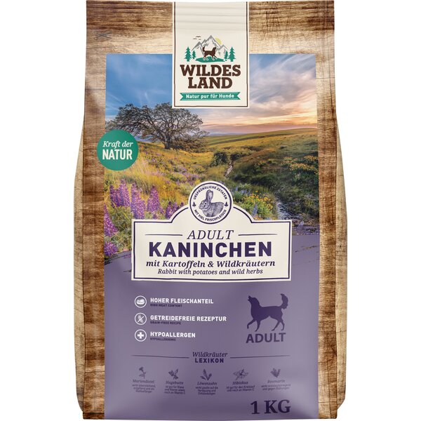 WILDES LAND Trockenfutter Classic Adult 12 kg | Kaninchen