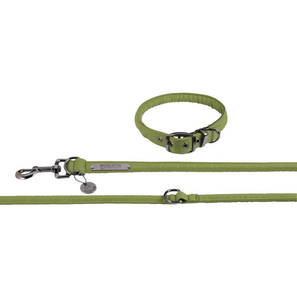 ESKADRON Platinum Hundeset Faux Leather moss green | XL