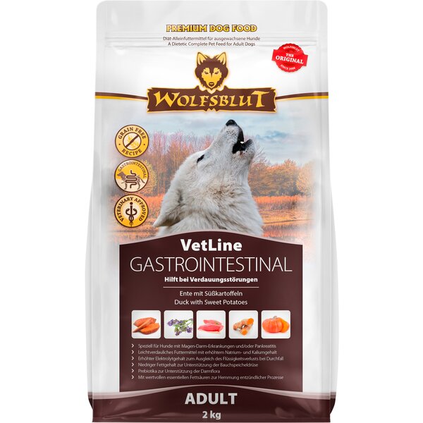WOLFSBLUT Trockenfutter Gastrointestinal 2 kg | Ente & Süßkartoffel