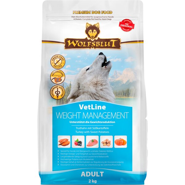WOLFSBLUT Trockenfutter Weight Management 2 kg | Truthahn & Süßkartoffel