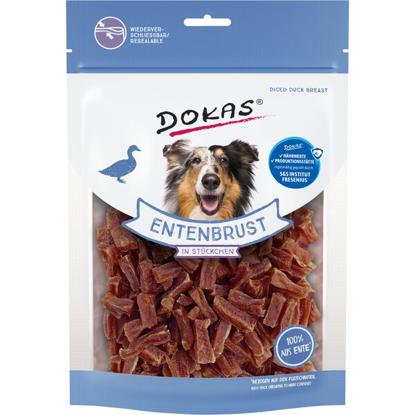 DOKAS Fleisch-Snack in Stückchen 70 g | Ente