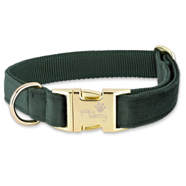pawberry hondenhalsband Valencia forest green | S (26 - 44 cm)