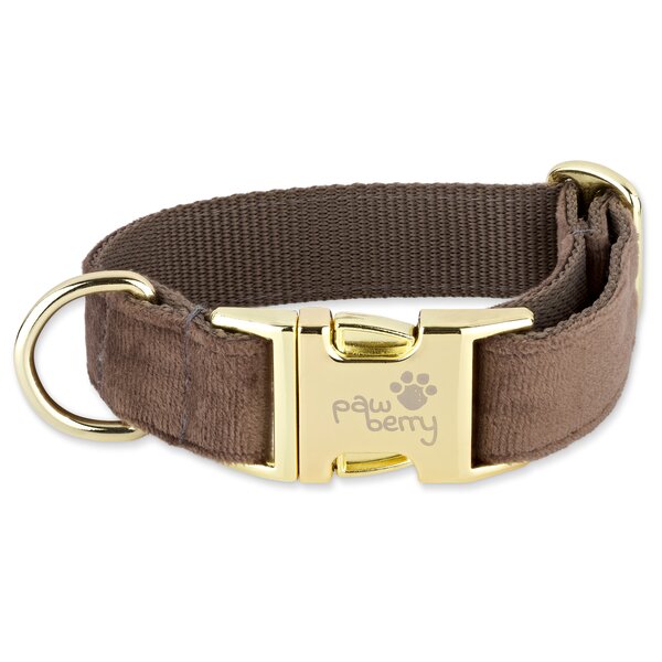 pawberry hondenhalsband Valencia mocca | S (26 - 44 cm)