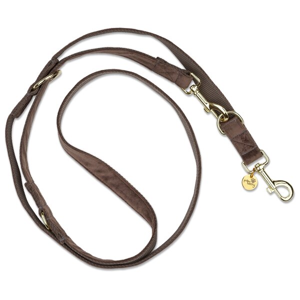 pawberry verstelbare hondenlijn Valencia mocca | ca. 2 m