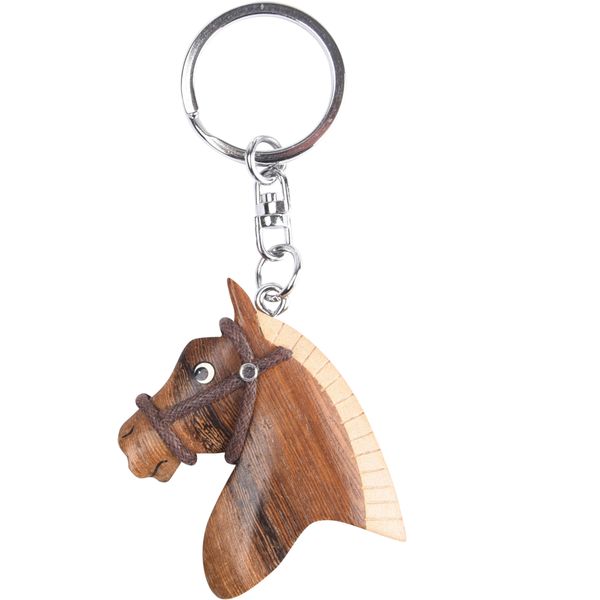WALDHAUSEN Schlüsselanhänger aus Holz Pferdekopf
