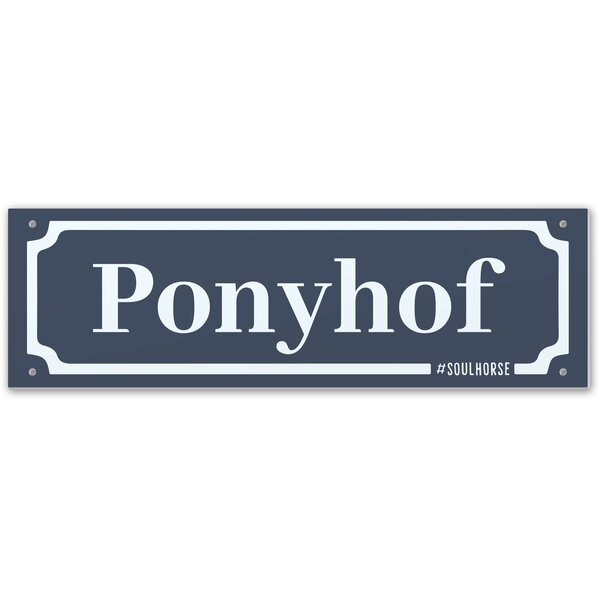 #Soulhorse Straßenschild Ponyhof | 38 x 12 cm