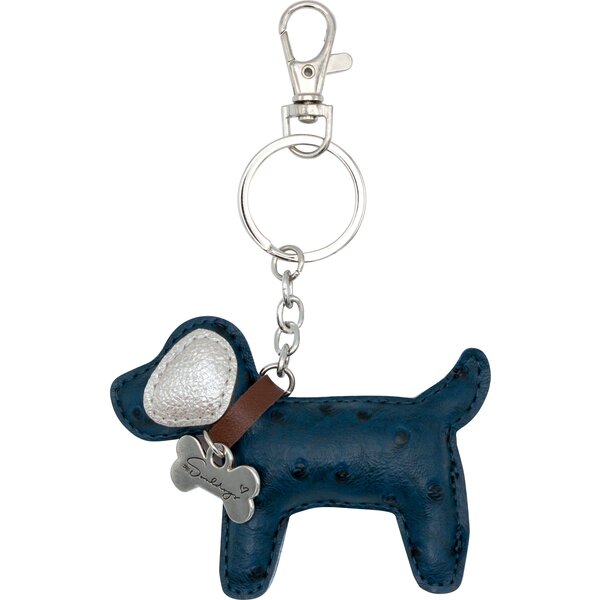 Soulhorse Schlüsselanhänger Glückshund blue beige | soul dog