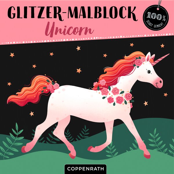 DIE SPIEGELBURG Glitzer-Malblock Unicorn 
