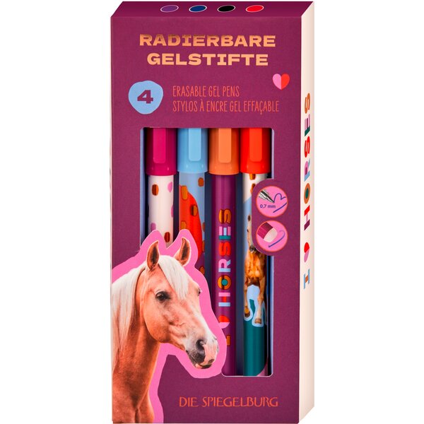 DIE SPIEGELBURG Radierbare Gelstifte I Love Horses 