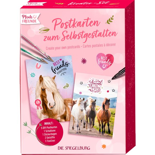 DIE SPIEGELBURG Postkarten Selbstgestalten Pferdefreunde 