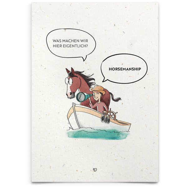 mrs. RIDE Strohpapier-Postkarten Horsemanship