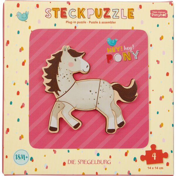 DIE SPIEGELBURG Steck-Puzzle Mein kleiner Ponyhof 