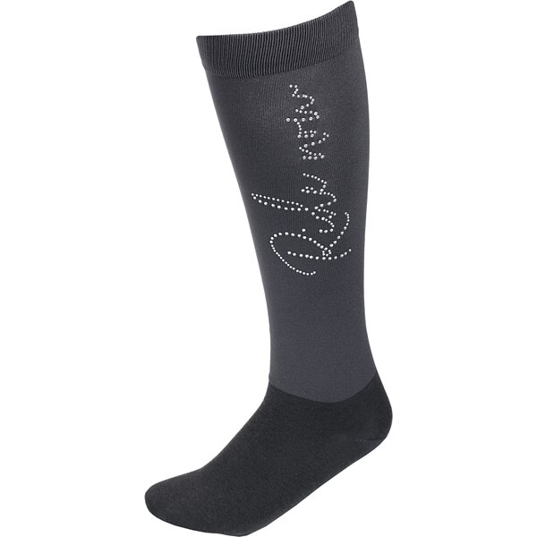 RIDE now Thinsocks met glitterletters anthracite | 35-38
