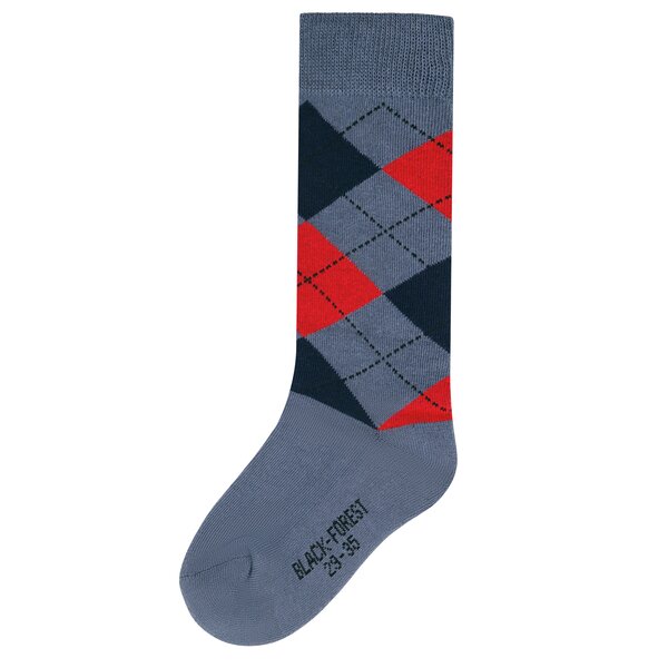 black forest kids kniekousen met ruitpatroon 