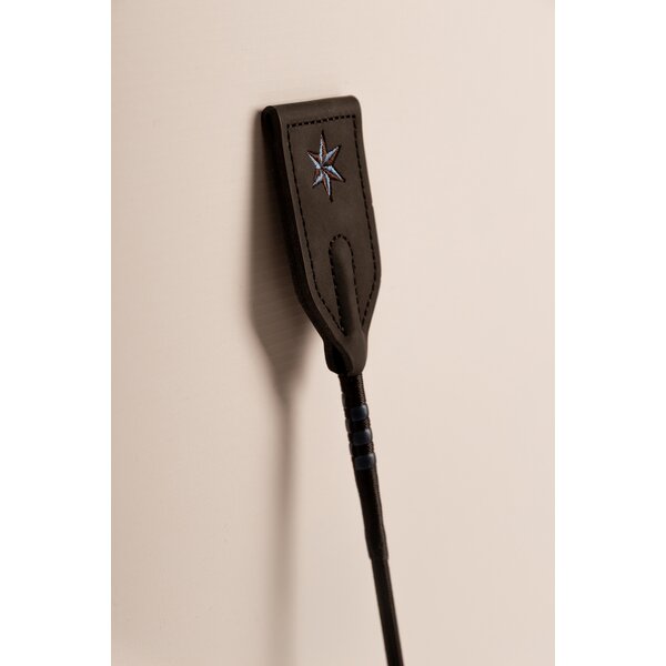 VELARI springzweep Guidance met leren handgreep black | 65 cm
